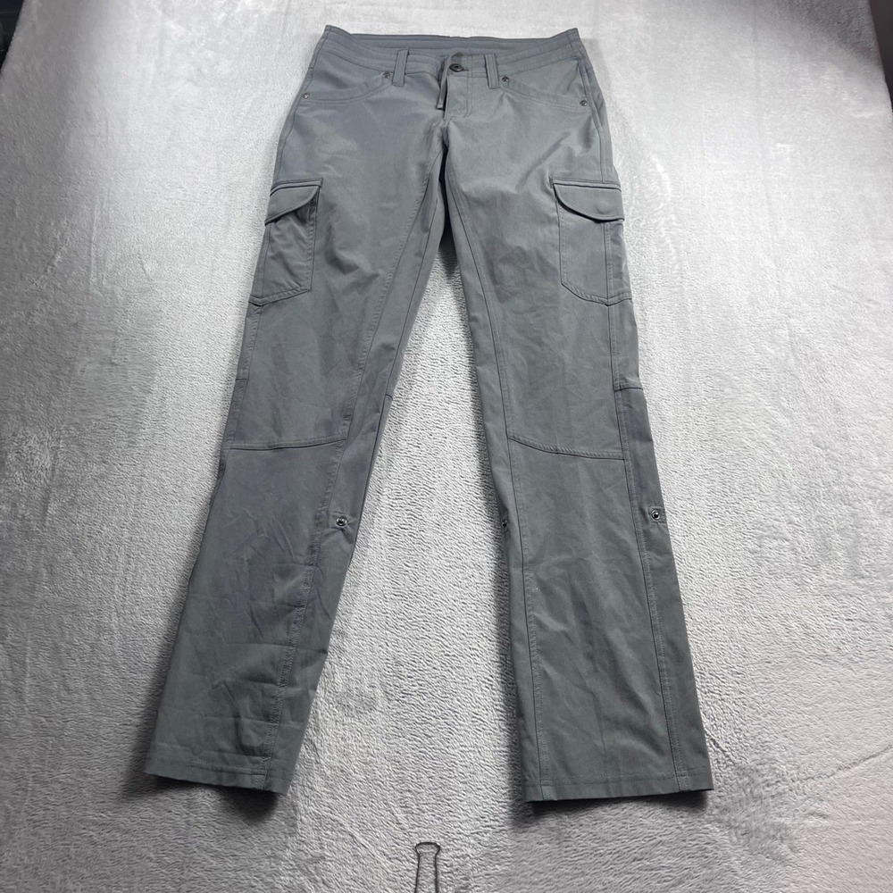 KUHL Splash Roll-Up Pants Womens 2 REG Gray Hiking Cargo Convertible Trousers